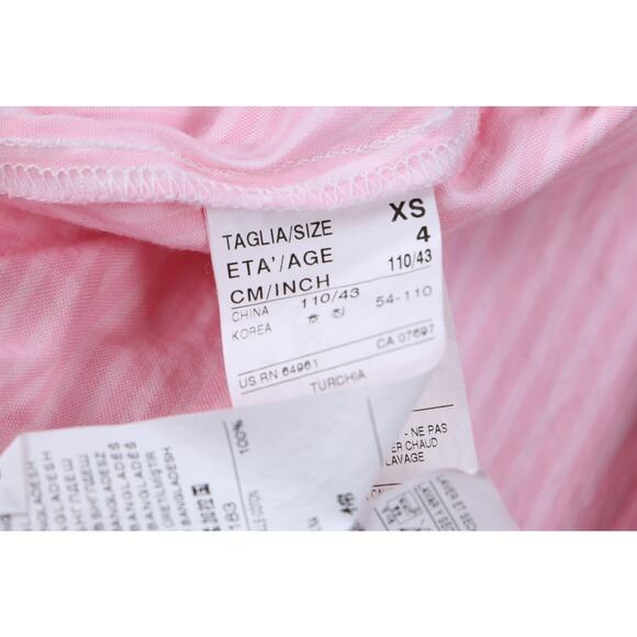 United Colors of Benetton Girls Pink Striped Button-Down Shirt Size XS 4 - Picture 8 of 14
